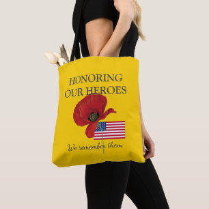 Tote Bag HÉROS HONORANTS Patriotiques Anciens combattants