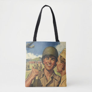Tote Bag Héros patriotiques vintages, Hommes d'avion milita