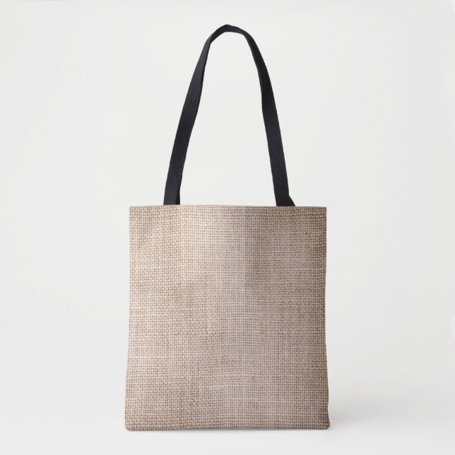 Tote Bag Hessian sac, tissé texture arrière - plan. (Devant)