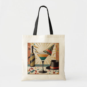 Tote Bag Heure Cocktail Mi-Siècle Nouvel An Design