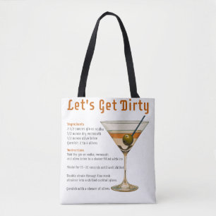 Tote Bag Heure de cocktail Obtenons une recette de martini