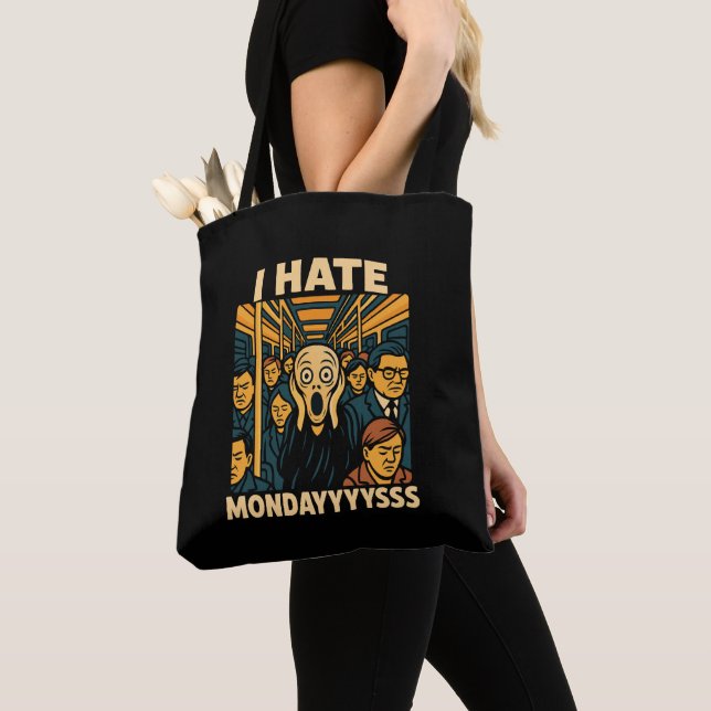 Tote Bag Heure de pointe du métro hurle haine lundi (De près)
