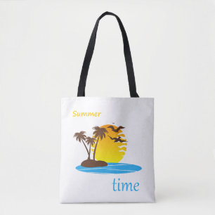 Tote Bag Heure d'été, soleil tropical,