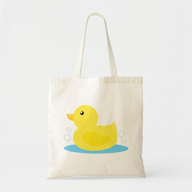 Tote Bag Heure du bain Canard jaune (Devant)