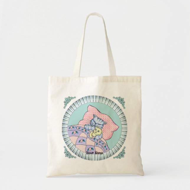Tote Bag Heure du coucher pour chat (Devant)