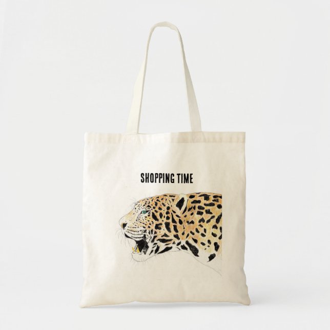Tote Bag Heure du shopping Leopard (Devant)
