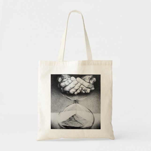 Tote Bag Heure Hébreuse mains Crayon dessin Surreal art (Devant)