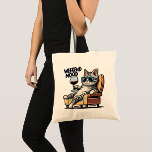 Tote Bag Heure Mood Chat Chill