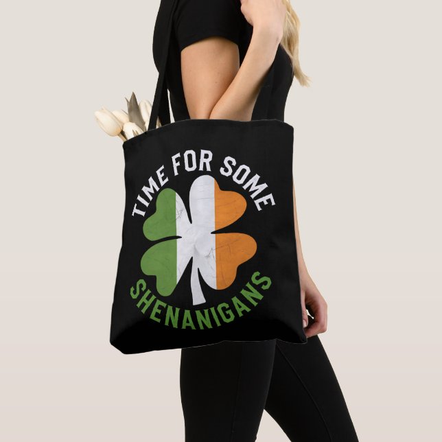 Tote Bag Heure pour certains Shenanigans Clover St Patrick' (De près)