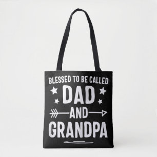 Tote Bag Heureux D'Être Appelé Papa Et Grand-Père Coloré