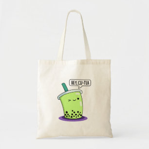 Tote Bag Hey Cu Tea Drôle Boba Tea Pun