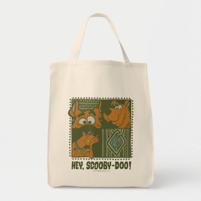 Tote Bag Hey Scooby-Doo Carré tribal Graphic (Devant)