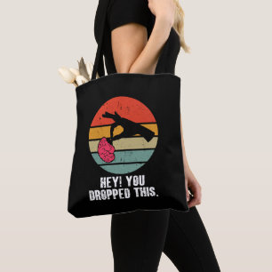 Tote Bag Hey Vous Avez Laissé Ce Cerveau Drôle Mème Retro P