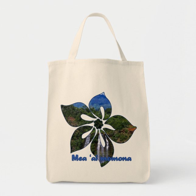 Tote Bag "Hibiscus des cascades" Épicerie Fourre-tout (Devant)