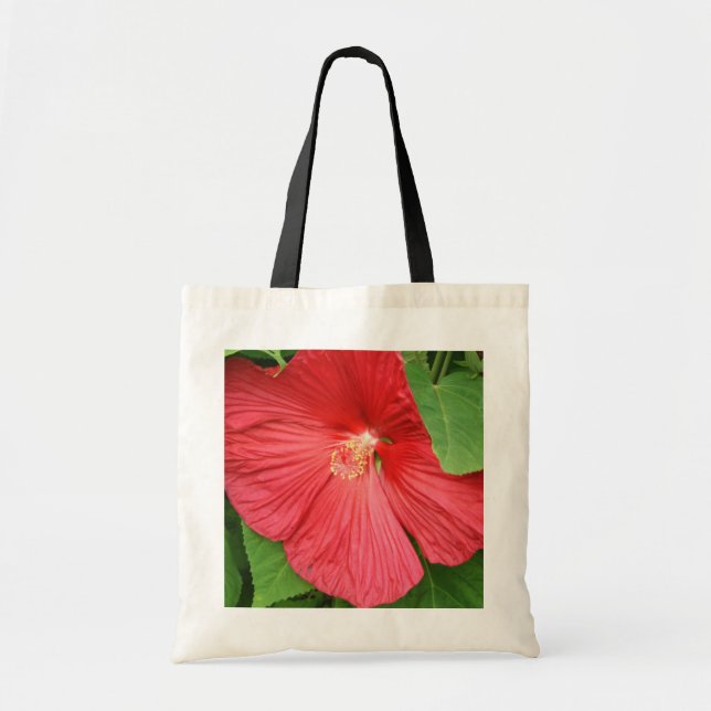 Tote Bag Hibiscus Flower Bright Magenta (Devant)