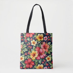 Tote Bag Hibiscus Tropical Brillant