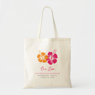 Tote Bag Hibiscus tropical Fleurs Mariage Invité