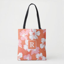 Hibiscus tropical Monogramme personnalisé
