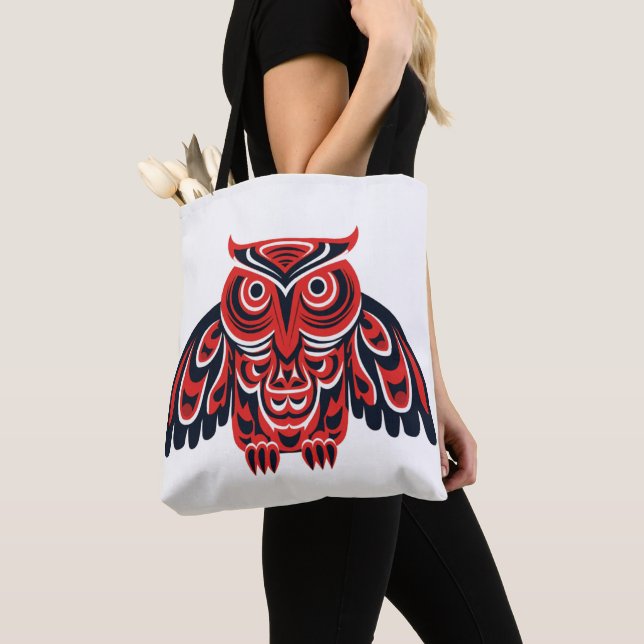 Tote Bag hibou autochtone haïda Tlingit (De près)