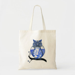 Tote Bag Hibou bleu de saule