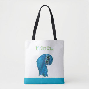 Tote Bag Hibou creusant de corail de cap