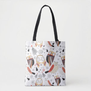 Tote Bag Hibou drôle de texture