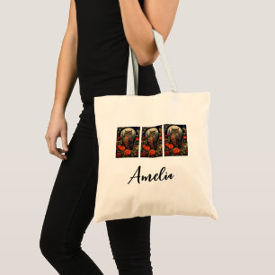 Tote Bag Hibou la nuit avec une pleine lune