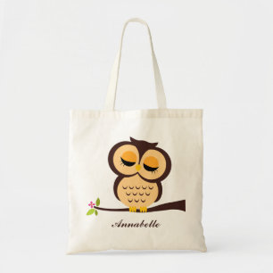 Tote Bag Hibou orange