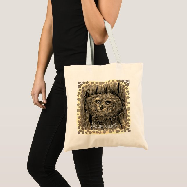 Tote Bag Hibou Peeper  (Devant (produit))