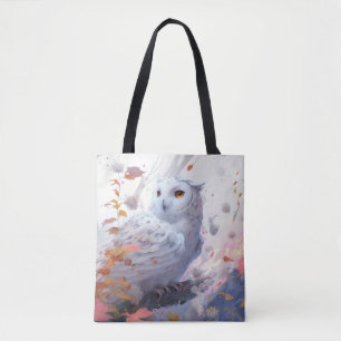 Tote Bag Hibou Portrait animal Peinture de la faune Forêt f