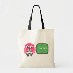 Tote Bag Hibou rose au tableau
