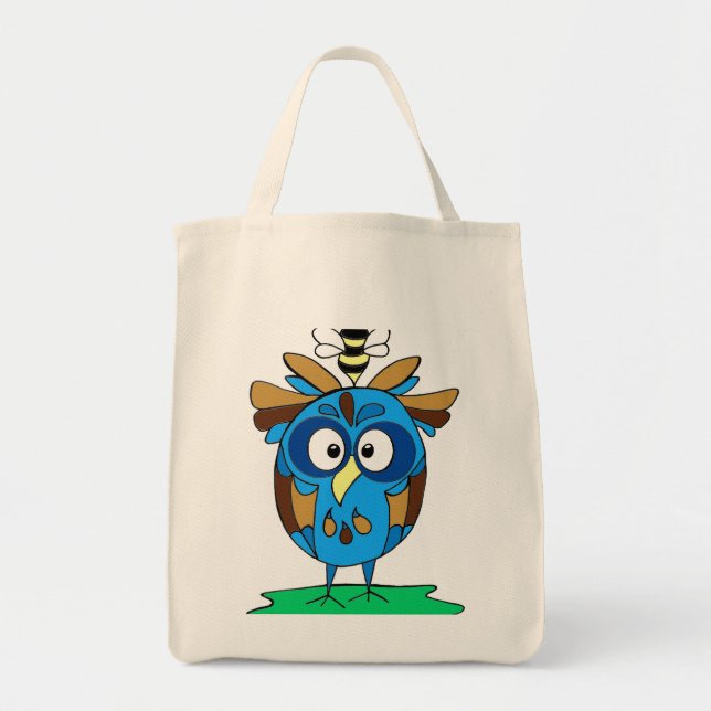 Tote Bag Hibou vlan (Devant)