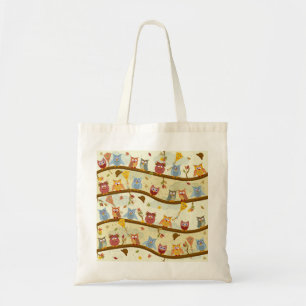 Tote Bag hiboux d'automne