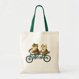 Tote Bag Hiboux de bicyclette