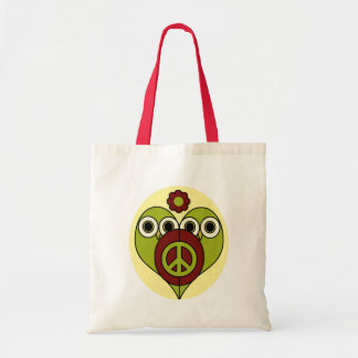 Tote Bag Hiboux Fourre-tout de paix de flower power