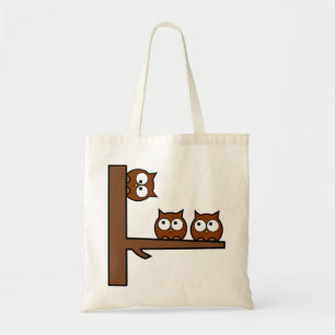 Tote Bag Hiboux originaux autour de la courbure
