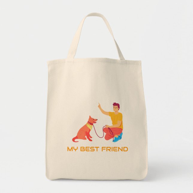 Tote Bag "High Five with Bestie" (Devant)