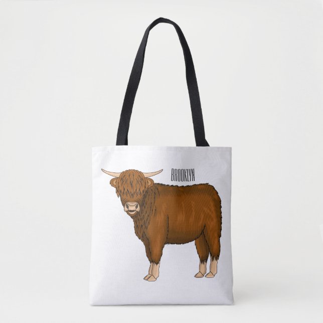 Tote Bag Highland cow (Devant)