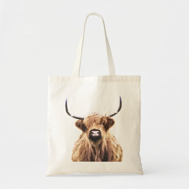 Tote Bag Highland Cow Portrait (Devant)