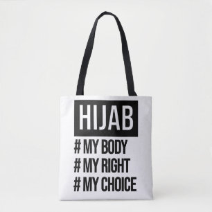Tote Bag Hijab - mon corps mon choix - motivation féminist
