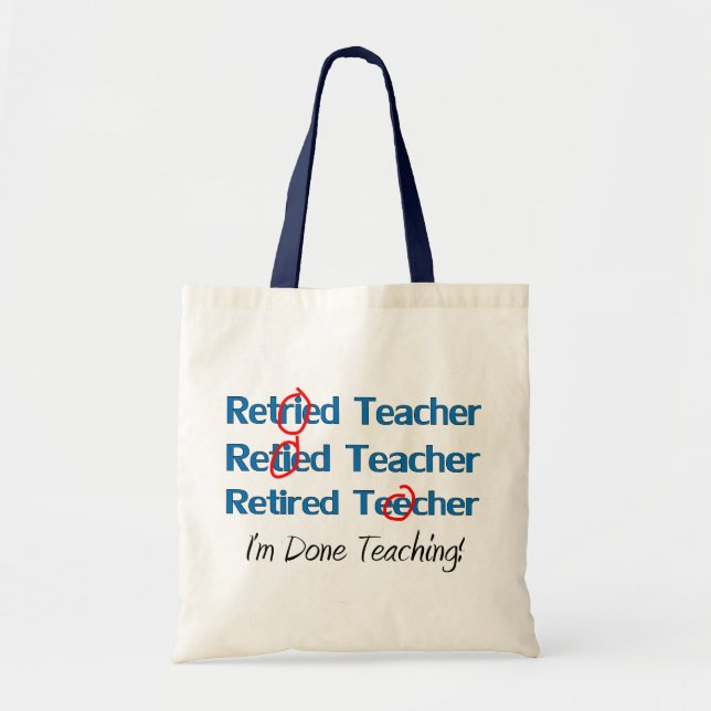 Tote Bag Hilarous a retiré des cadeaux de professeur (Devant)