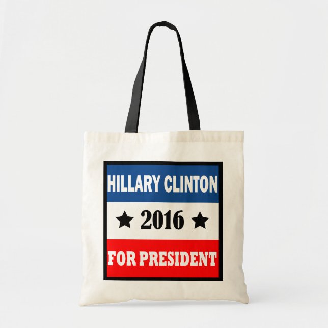 Tote Bag Hillary Clinton pour le président 2016 (Devant)