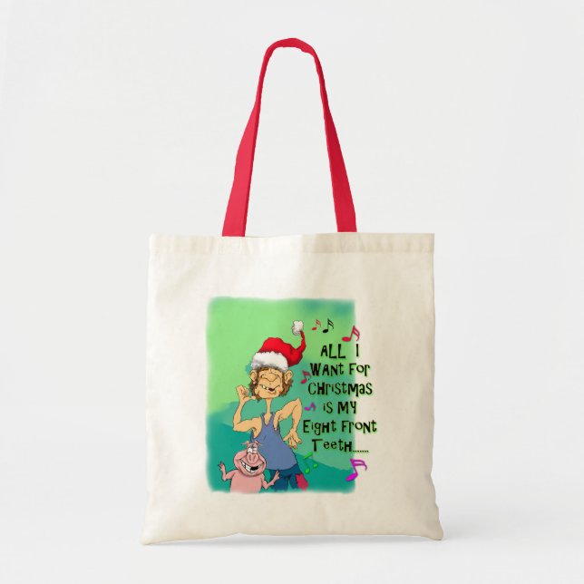 Tote Bag Hillbilly chantant à propos de mes huit dents avan (Devant)