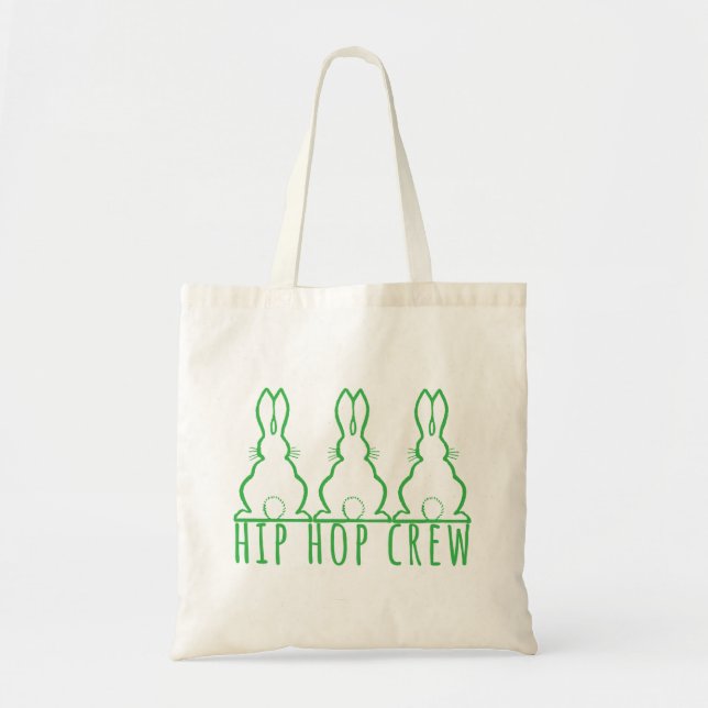 Tote Bag Hip Hop Crew Cute Bunnies (Devant)