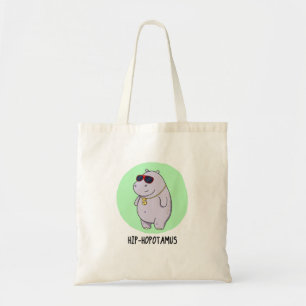 Tote Bag Hip-Hopotamus Funny Hippo Pun