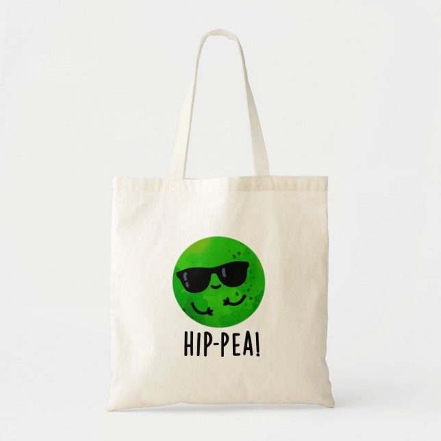 Tote Bag Hip-Pea amusant Hip Pea Pun (Devant)