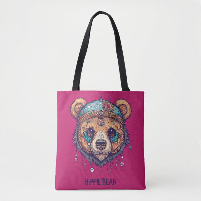 Tote Bag Hippie Bear I (Devant)