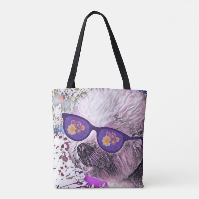 Tote Bag Hippie 'Chon the Bichon (Dos)