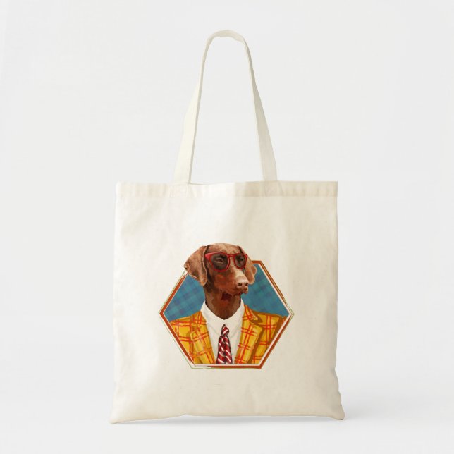 Tote Bag Hippie Dobermann - Pinscher de dobermann (Devant)