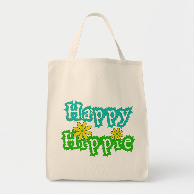Tote Bag Hippie heureuse (Devant)